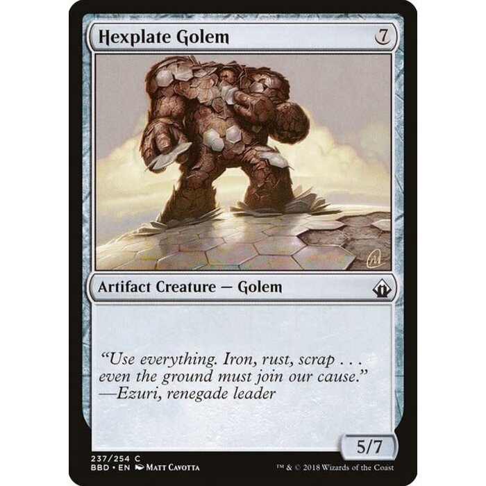 Magic: The Gathering Hexplate Golem (237) Damaged