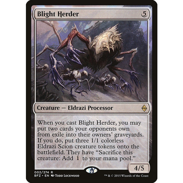 Magic: The Gathering Blight Herder (002) Damaged