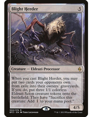 Magic: The Gathering Blight Herder (002) Moderately Played