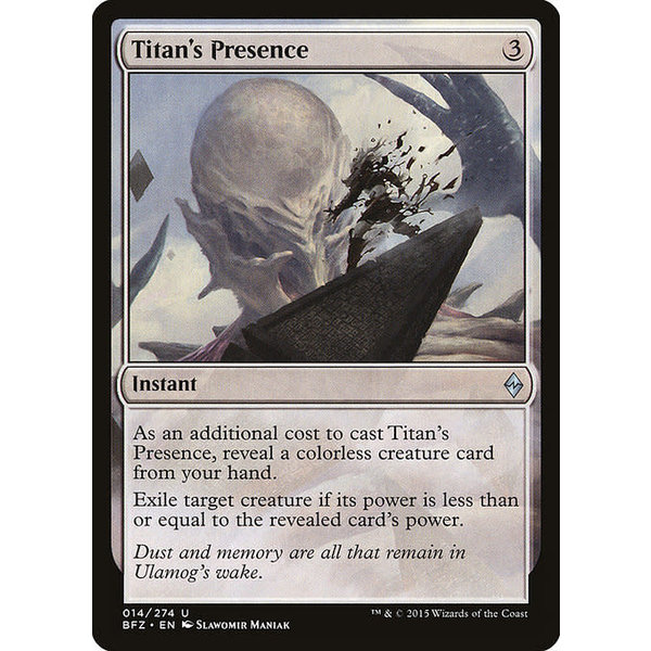 Magic: The Gathering Titan's Presence (014) Moderately Played