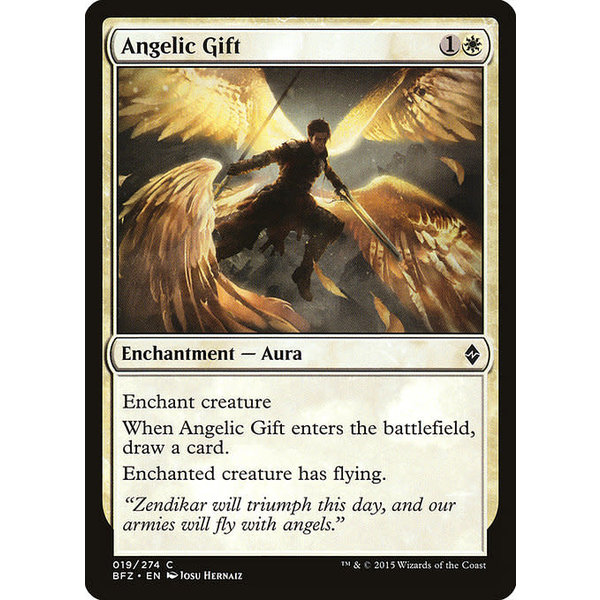 Magic: The Gathering Angelic Gift (019) Moderately Played