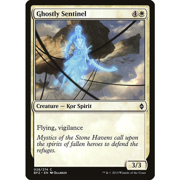 Magic: The Gathering Ghostly Sentinel (028) Moderately Played