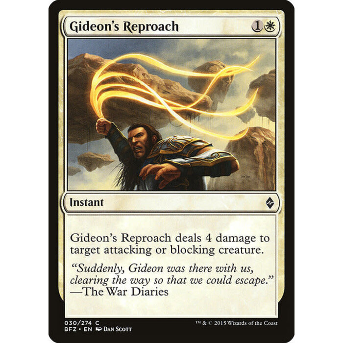Magic: The Gathering Gideon's Reproach (030) Moderately Played