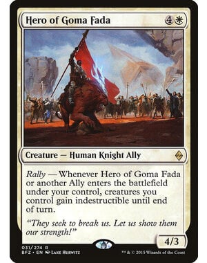 Magic: The Gathering Hero of Goma Fada (031) Moderately Played Foil