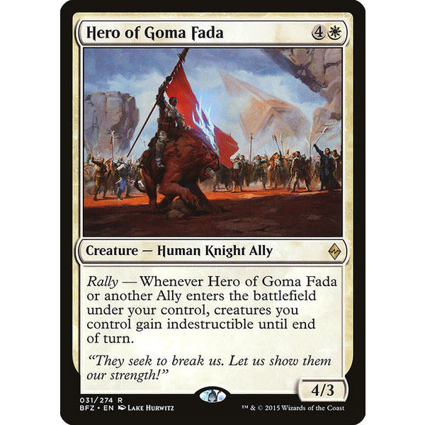 Magic: The Gathering Hero of Goma Fada (031) Moderately Played Foil