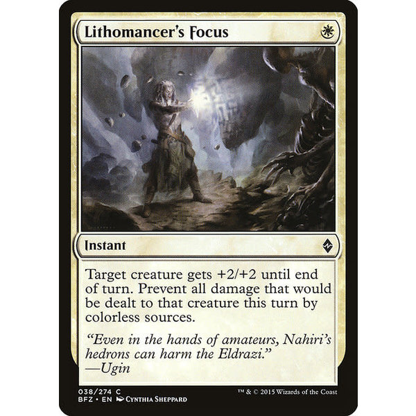 Magic: The Gathering Lithomancer's Focus (038) Moderately Played Foil