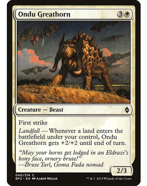 Magic: The Gathering Ondu Greathorn (040) Lightly Played