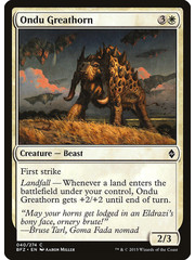 Magic: The Gathering Ondu Greathorn (040) Lightly Played Foil