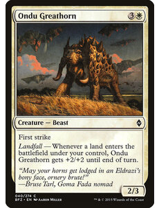 Magic: The Gathering Ondu Greathorn (040) Lightly Played Foil