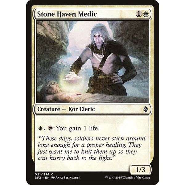 Magic: The Gathering Stone Haven Medic (051) Moderately Played