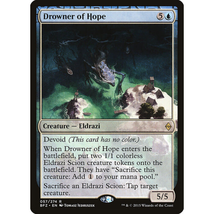 Magic: The Gathering Drowner of Hope (057) Lightly Played Foil