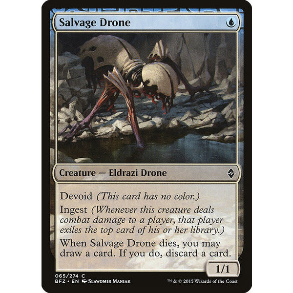 Magic: The Gathering Salvage Drone (065) Moderately Played