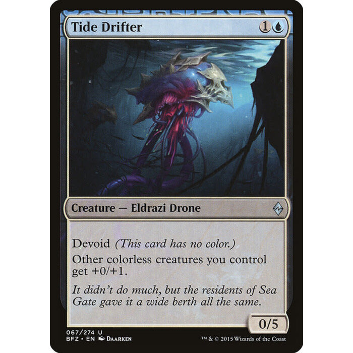Magic: The Gathering Tide Drifter (067) Heavily Played Foil