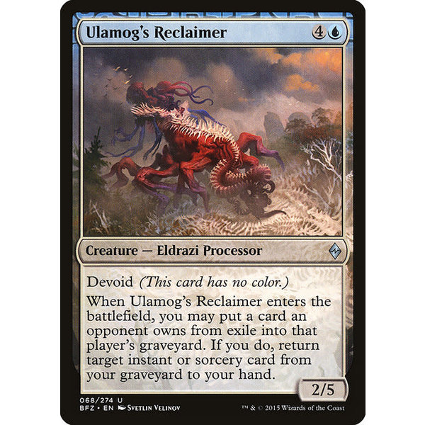 Magic: The Gathering Ulamog's Reclaimer (068) Damaged Foil