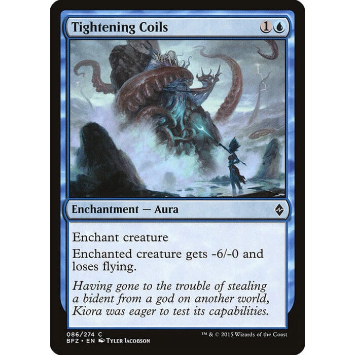 Magic: The Gathering Tightening Coils (086) Moderately Played Foil