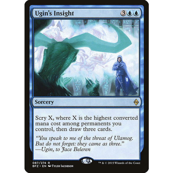 Magic: The Gathering Ugin's Insight (087) Moderately Played