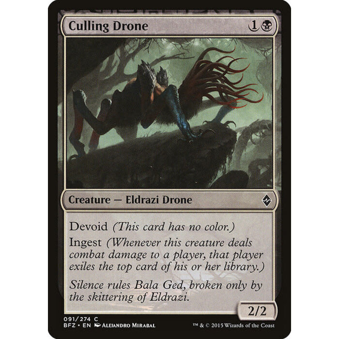 Magic: The Gathering Culling Drone (091) Heavily Played Foil