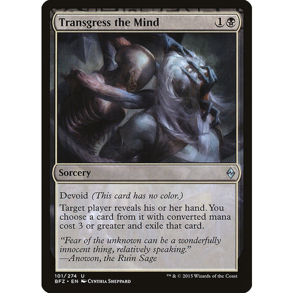 Magic: The Gathering Transgress the Mind (101) Damaged