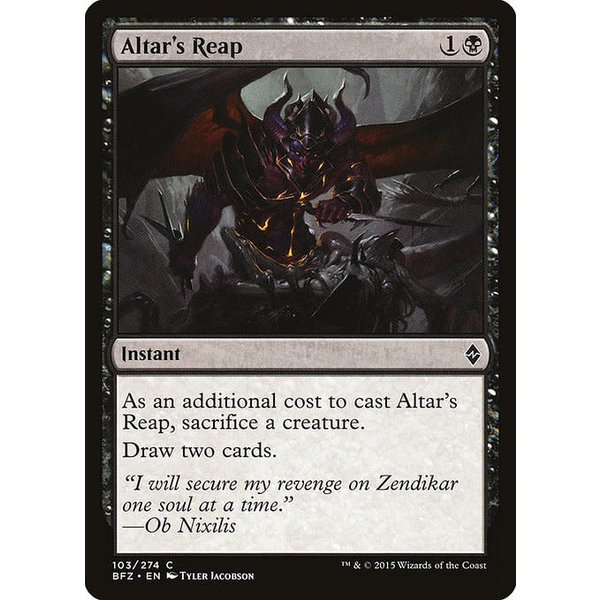 Magic: The Gathering Altar's Reap (103) Moderately Played Foil