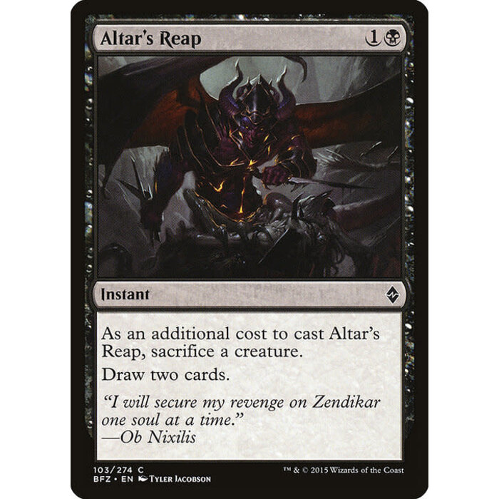 Magic: The Gathering Altar's Reap (103) Moderately Played Foil