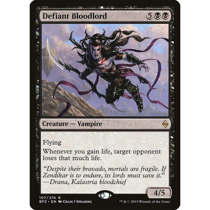 Magic: The Gathering Defiant Bloodlord (107) Moderately Played