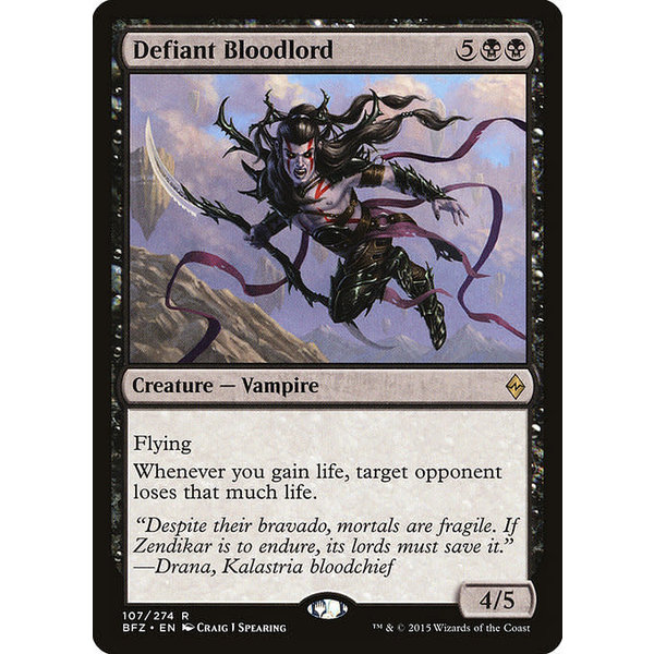 Magic: The Gathering Defiant Bloodlord (107) Damaged