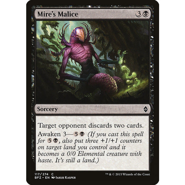 Magic: The Gathering Mire's Malice (117) Moderately Played Foil