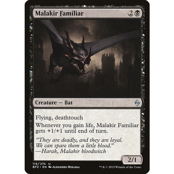 Magic: The Gathering Malakir Familiar (116) Lightly Played