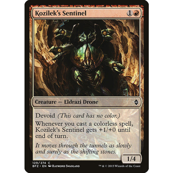 Magic: The Gathering Kozilek's Sentinel (129) Lightly Played Foil