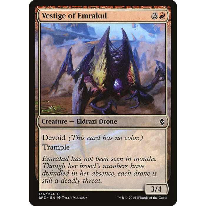 Magic: The Gathering Vestige of Emrakul (136) Heavily Played Foil