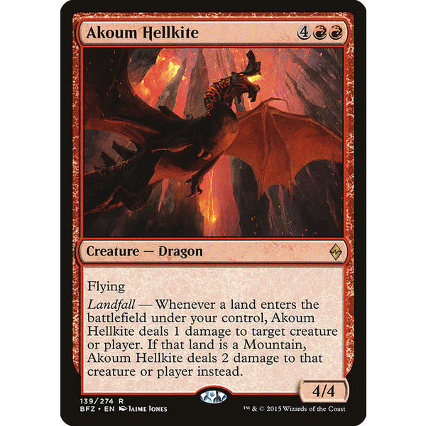 Magic: The Gathering Akoum Hellkite (139) Lightly Played