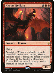 Magic: The Gathering Akoum Hellkite (139) Moderately Played
