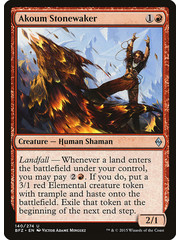 Magic: The Gathering Akoum Stonewaker (140) Moderately Played Foil