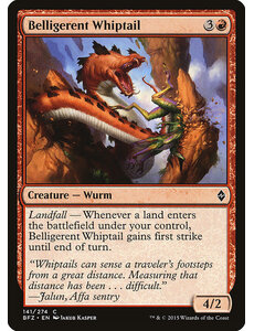 Magic: The Gathering Belligerent Whiptail (141) Heavily Played Foil