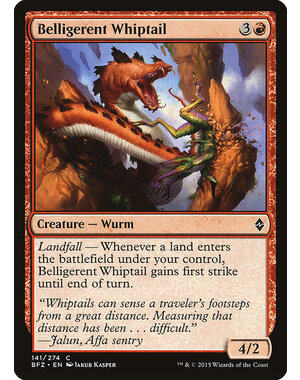 Magic: The Gathering Belligerent Whiptail (141) Heavily Played Foil