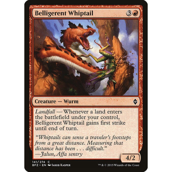 Magic: The Gathering Belligerent Whiptail (141) Moderately Played