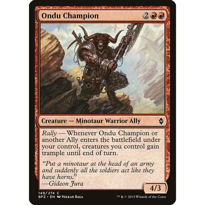 Magic: The Gathering Ondu Champion (149) Lightly Played