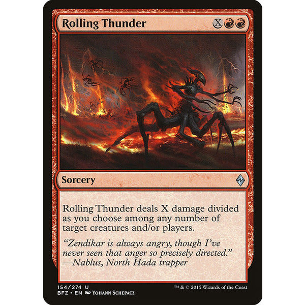 Magic: The Gathering Rolling Thunder (154) Moderately Played