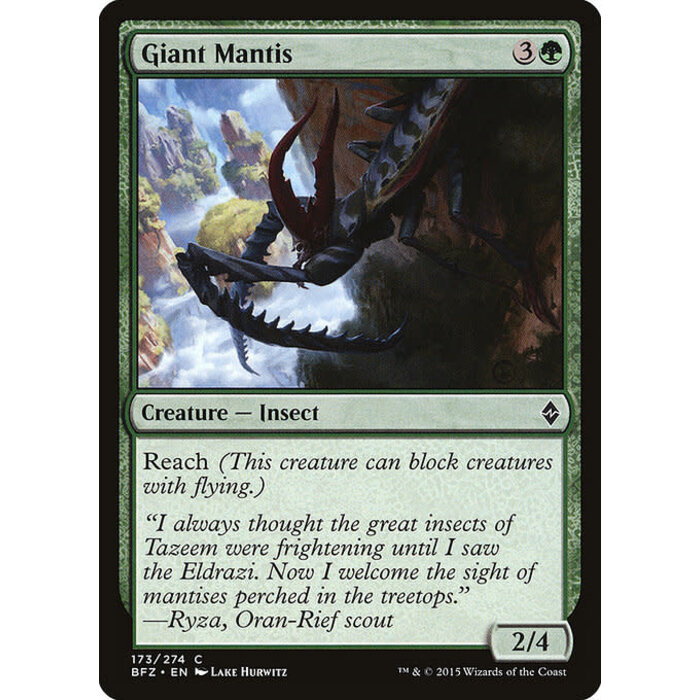 Magic: The Gathering Giant Mantis (173) Moderately Played Foil