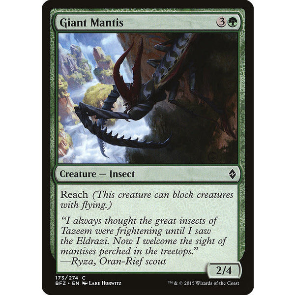 Magic: The Gathering Giant Mantis (173) Lightly Played
