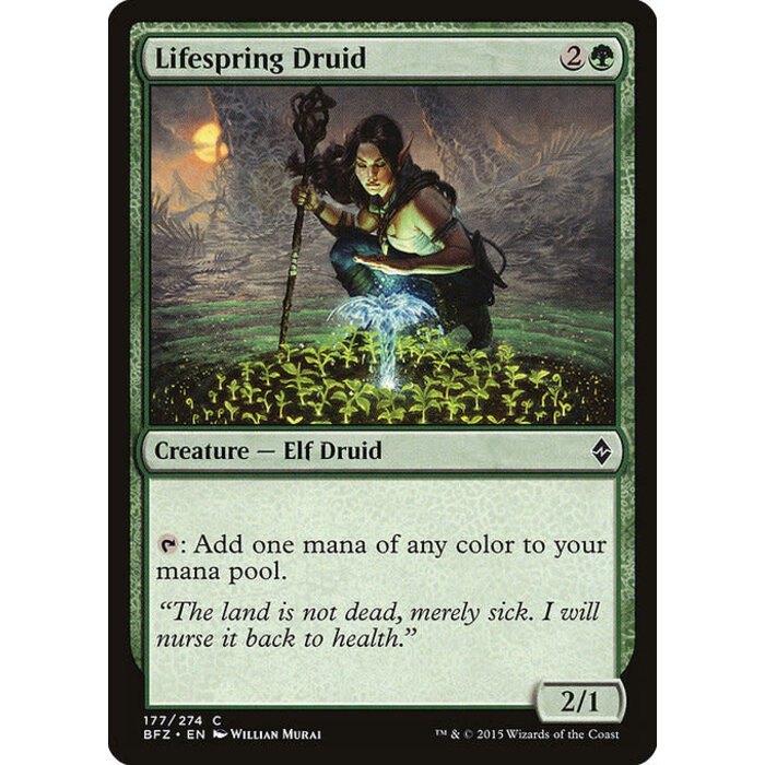 Magic: The Gathering Lifespring Druid (177) Damaged