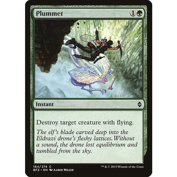 Magic: The Gathering Plummet (184) Moderately Played Foil