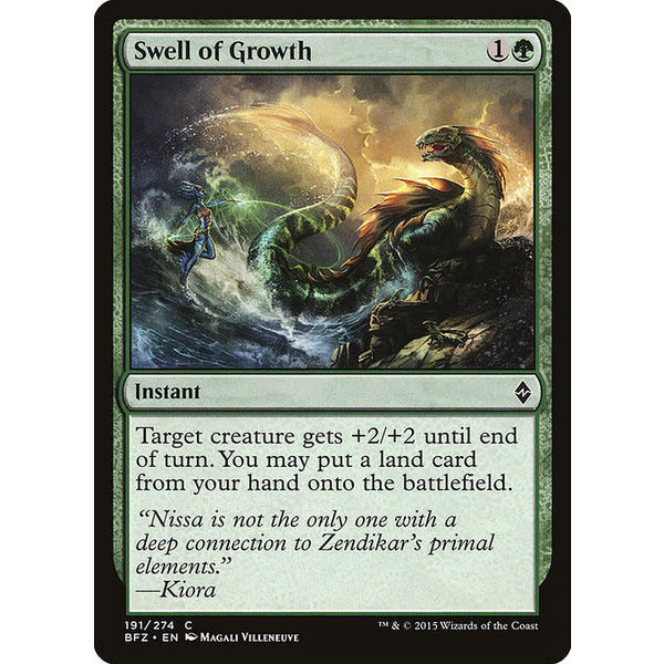 Magic: The Gathering Swell of Growth (191) Moderately Played
