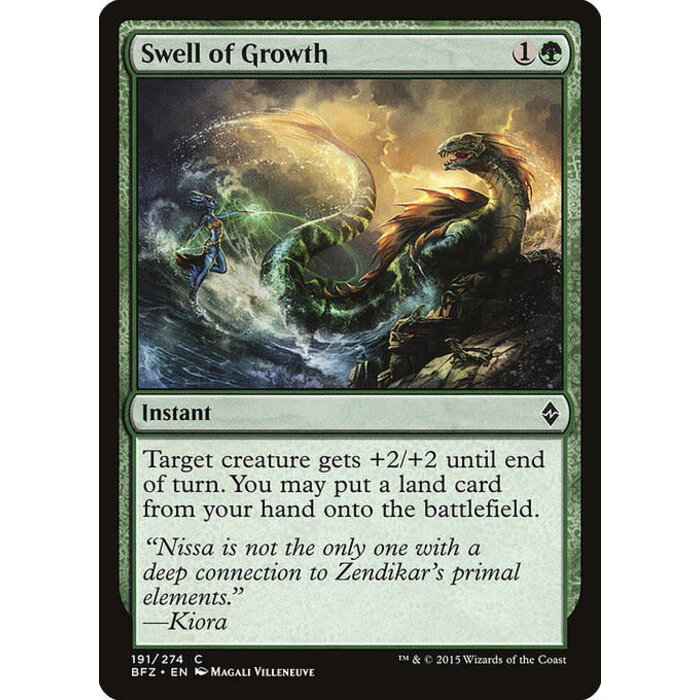 Magic: The Gathering Swell of Growth (191) Moderately Played
