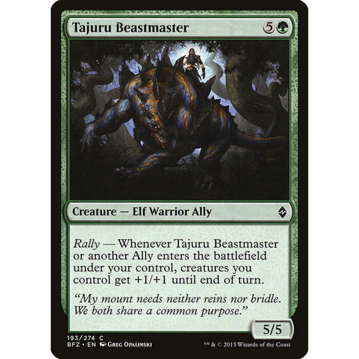 Magic: The Gathering Tajuru Beastmaster (193) Moderately Played Foil