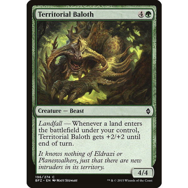 Magic: The Gathering Territorial Baloth (196) Moderately Played