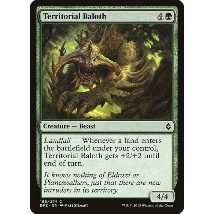 Magic: The Gathering Territorial Baloth (196) Moderately Played Foil