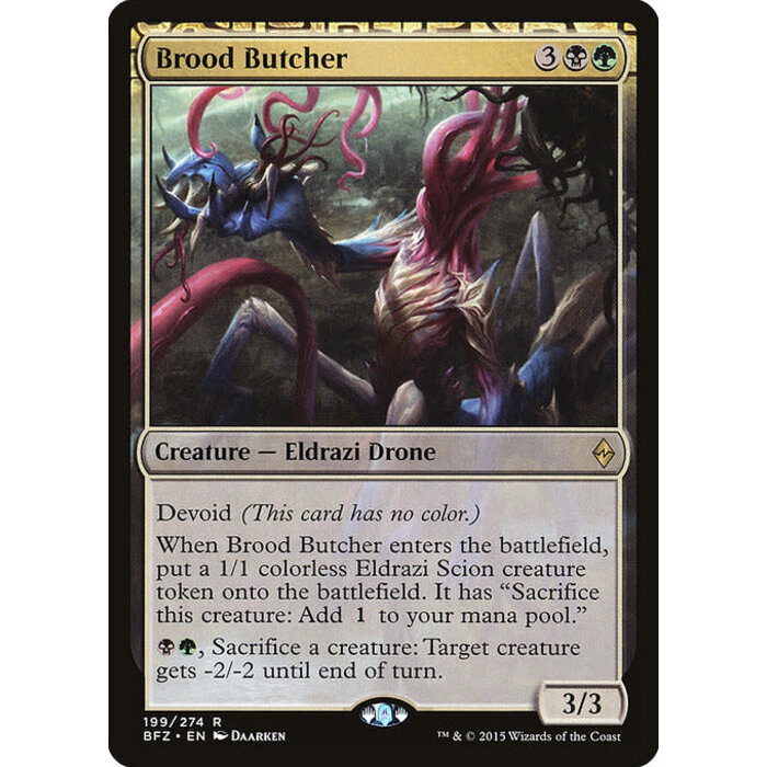 Magic: The Gathering Brood Butcher (199) Damaged