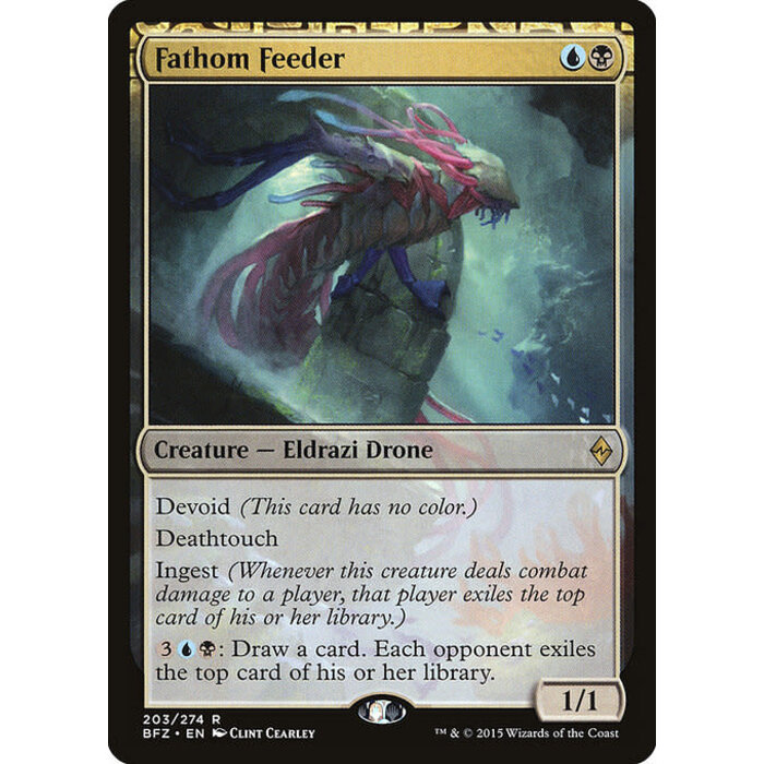 Magic: The Gathering Fathom Feeder (203) Damaged