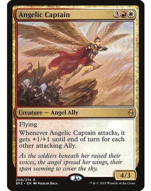 Magic: The Gathering Angelic Captain (208) Damaged